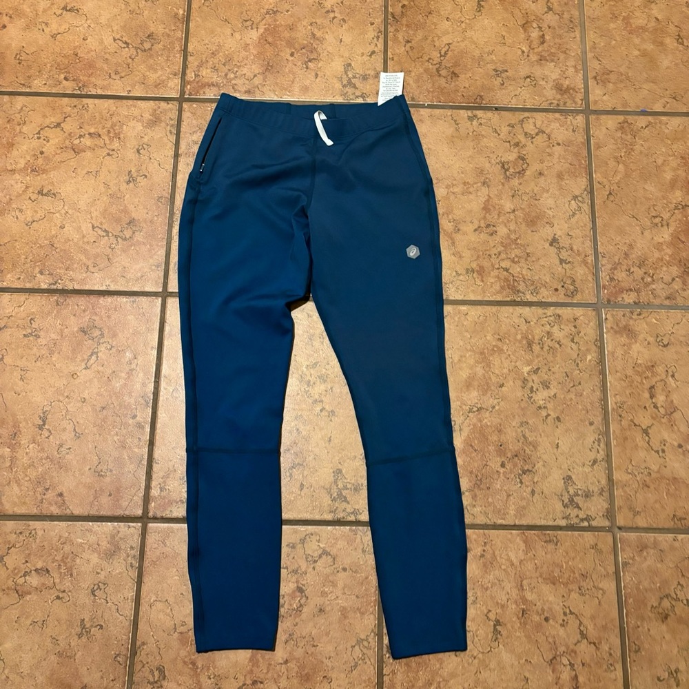 ASICS blue 7/8 length leggings size XS